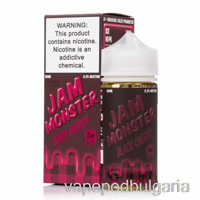 Vape Течности Black Cherry - Jam Monster - 100ml 6mg